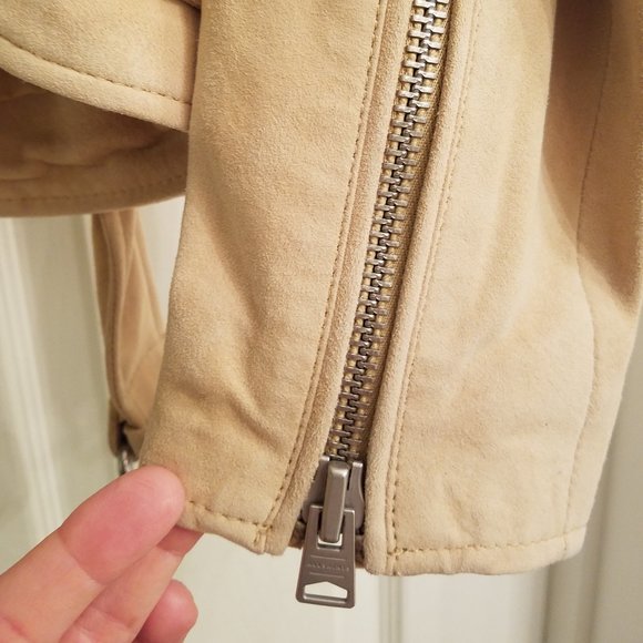 NWT All Saints Balfern leather biker jacket US 4 - Picture 12 of 16